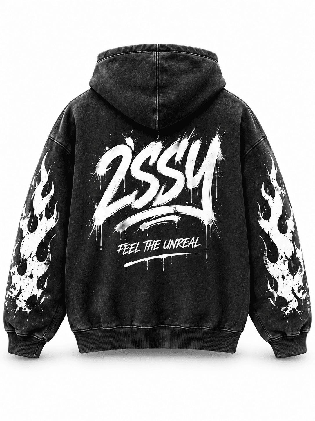 Vintage Flame Hoodie — back